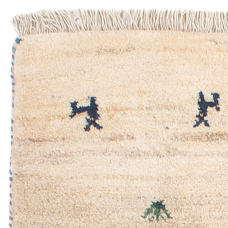 Gabbeh-matta - persisk - 60 x 40 cm - beige
