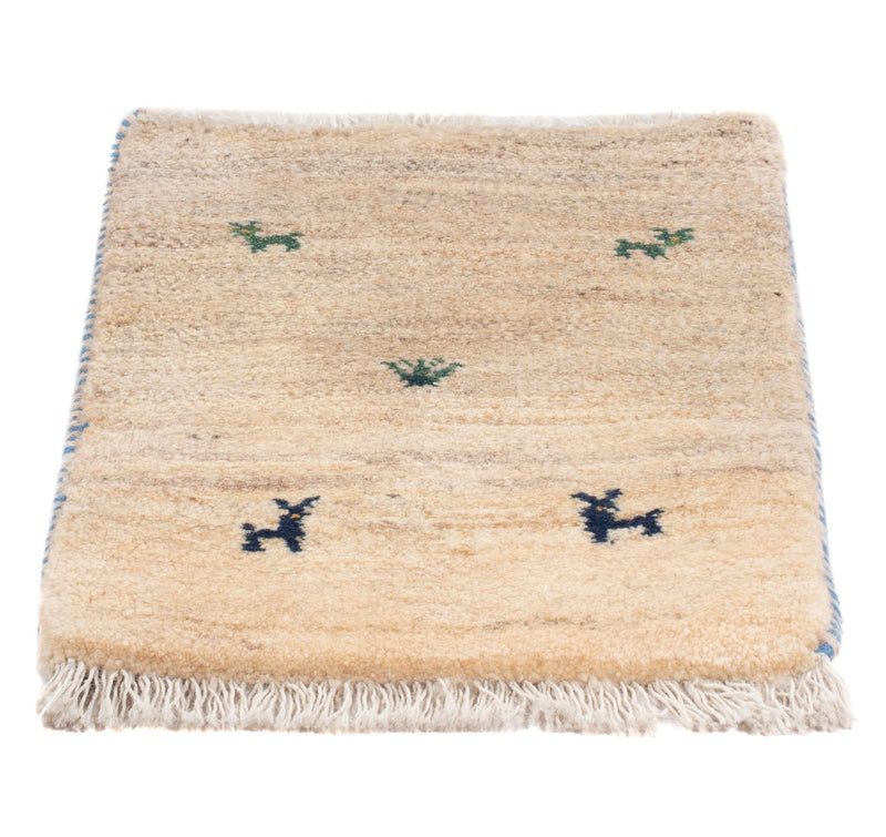 Gabbeh-matta - persisk - 60 x 40 cm - beige