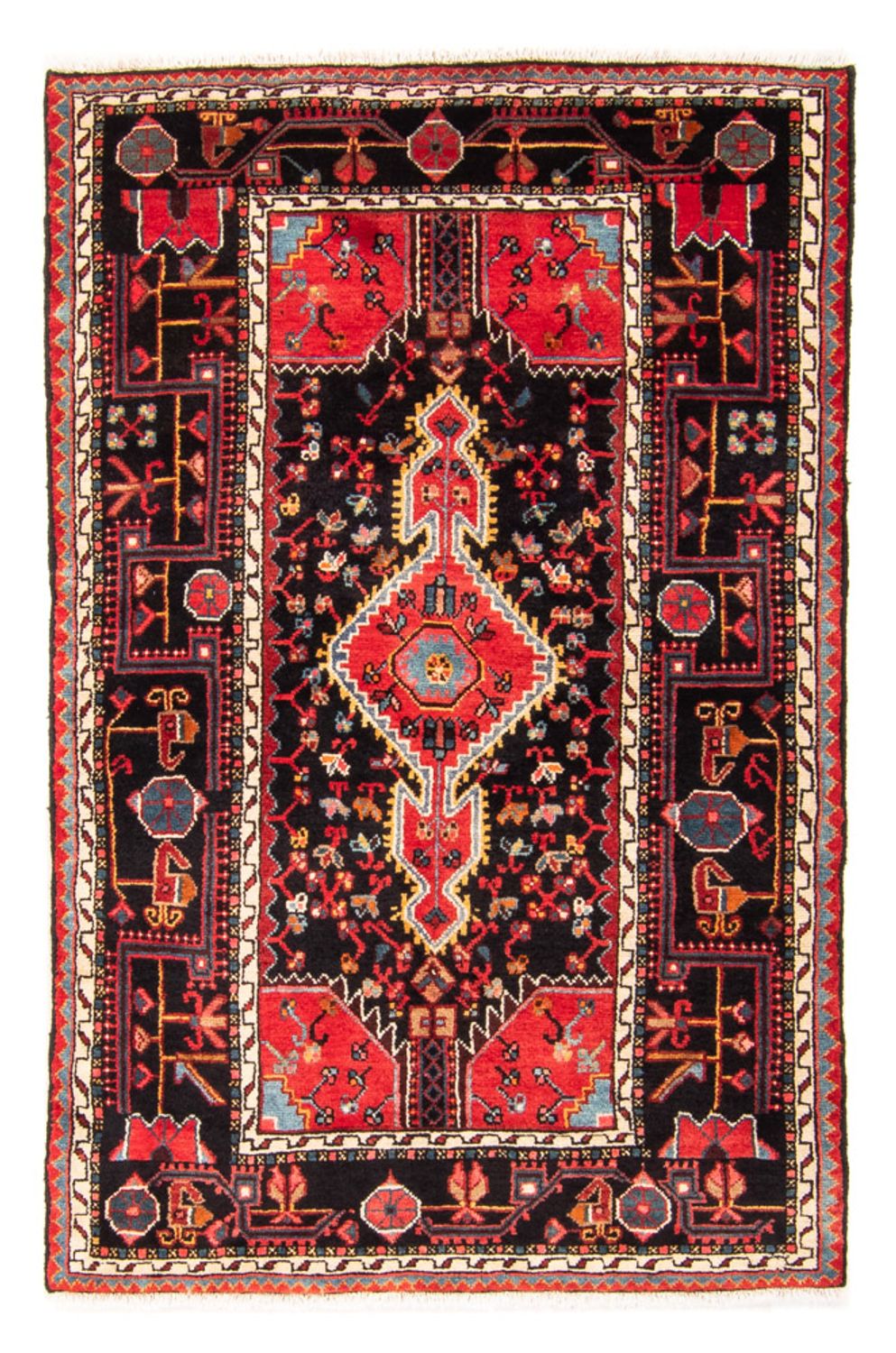 Persisk matta - Nomadic - 164 x 102 cm - mörkblå