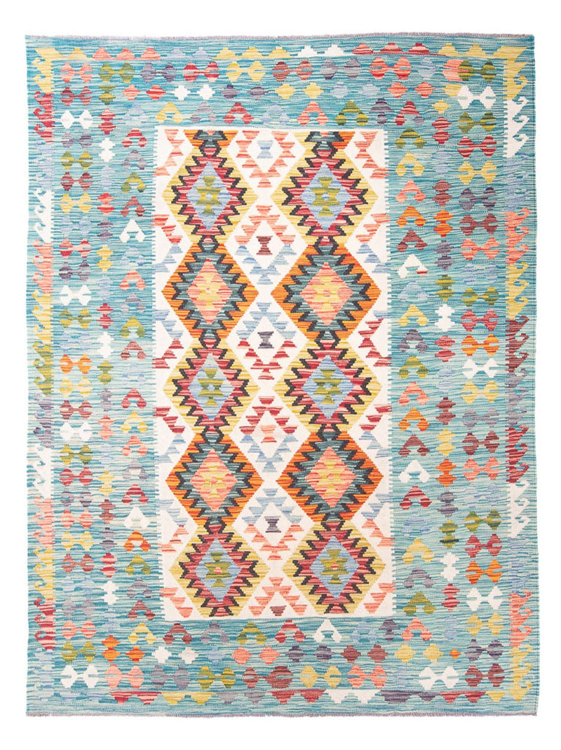 Kelim Carpet - Splash - 251 x 182 cm - flerfärgad