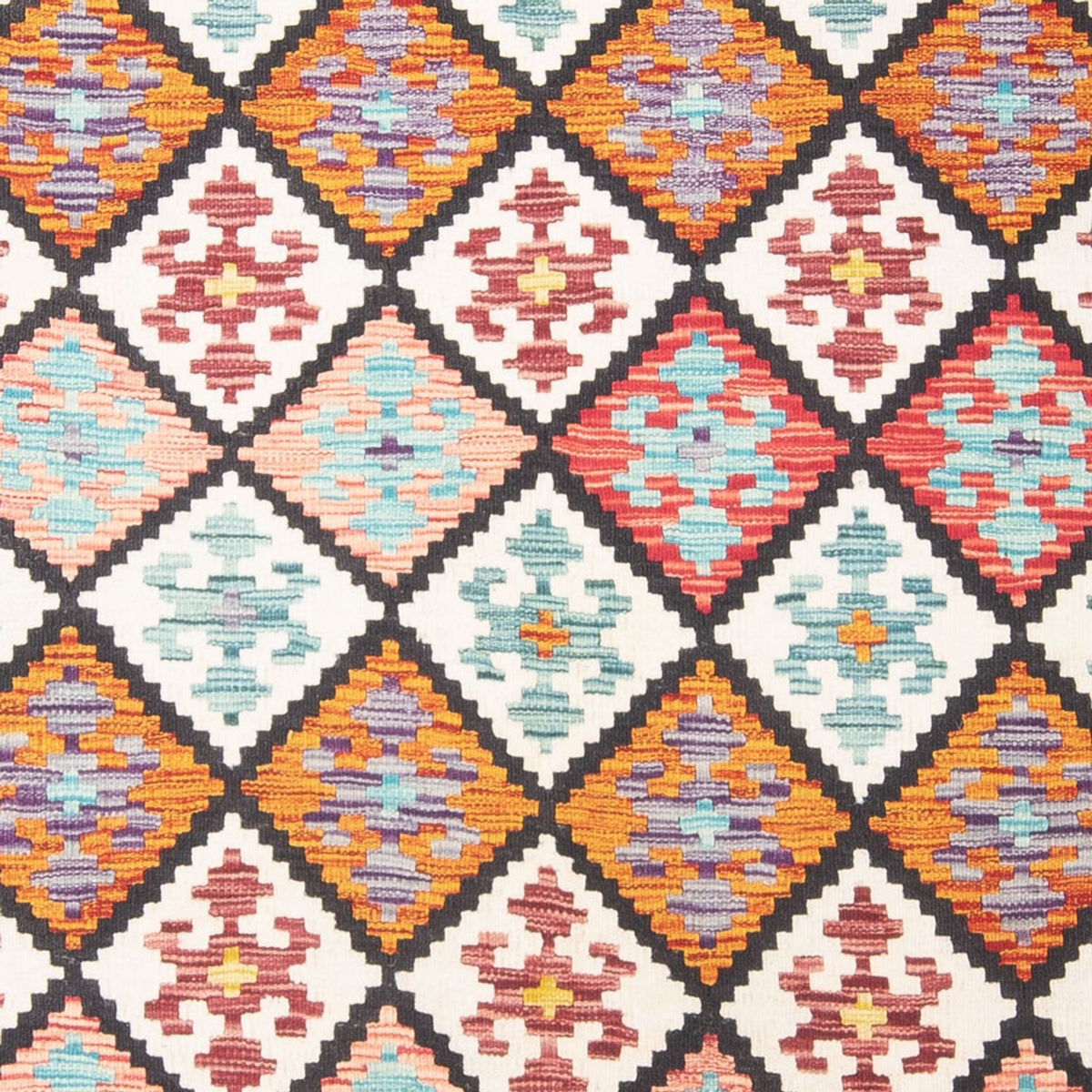 Kelim Carpet - Splash - 239 x 200 cm - flerfärgad