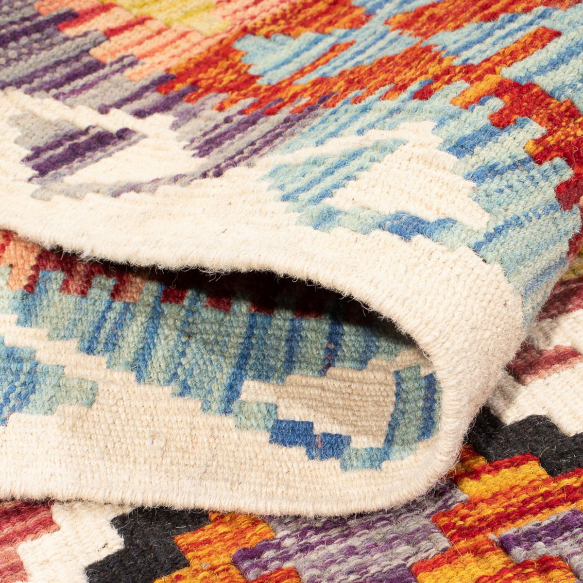 Kelim Carpet - Splash - 239 x 200 cm - flerfärgad