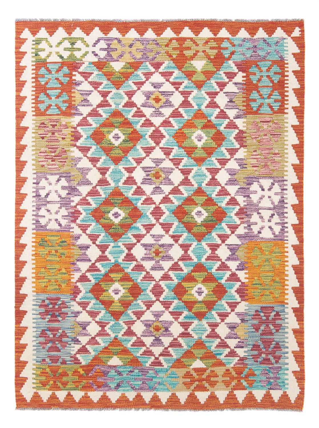 Kelim Carpet - Splash - 166 x 119 cm - flerfärgad