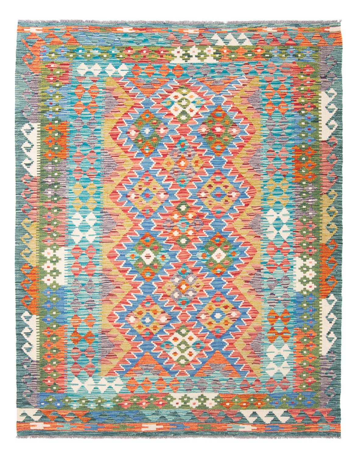 Kelim Carpet - Splash - 196 x 152 cm - flerfärgad