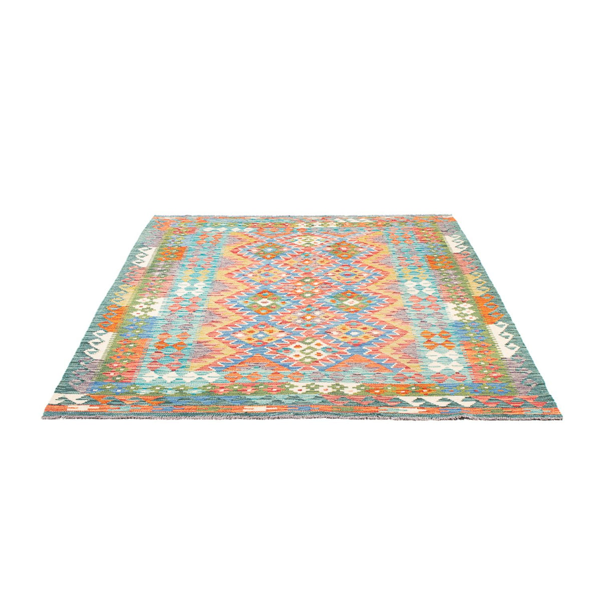 Kelim Carpet - Splash - 196 x 152 cm - flerfärgad