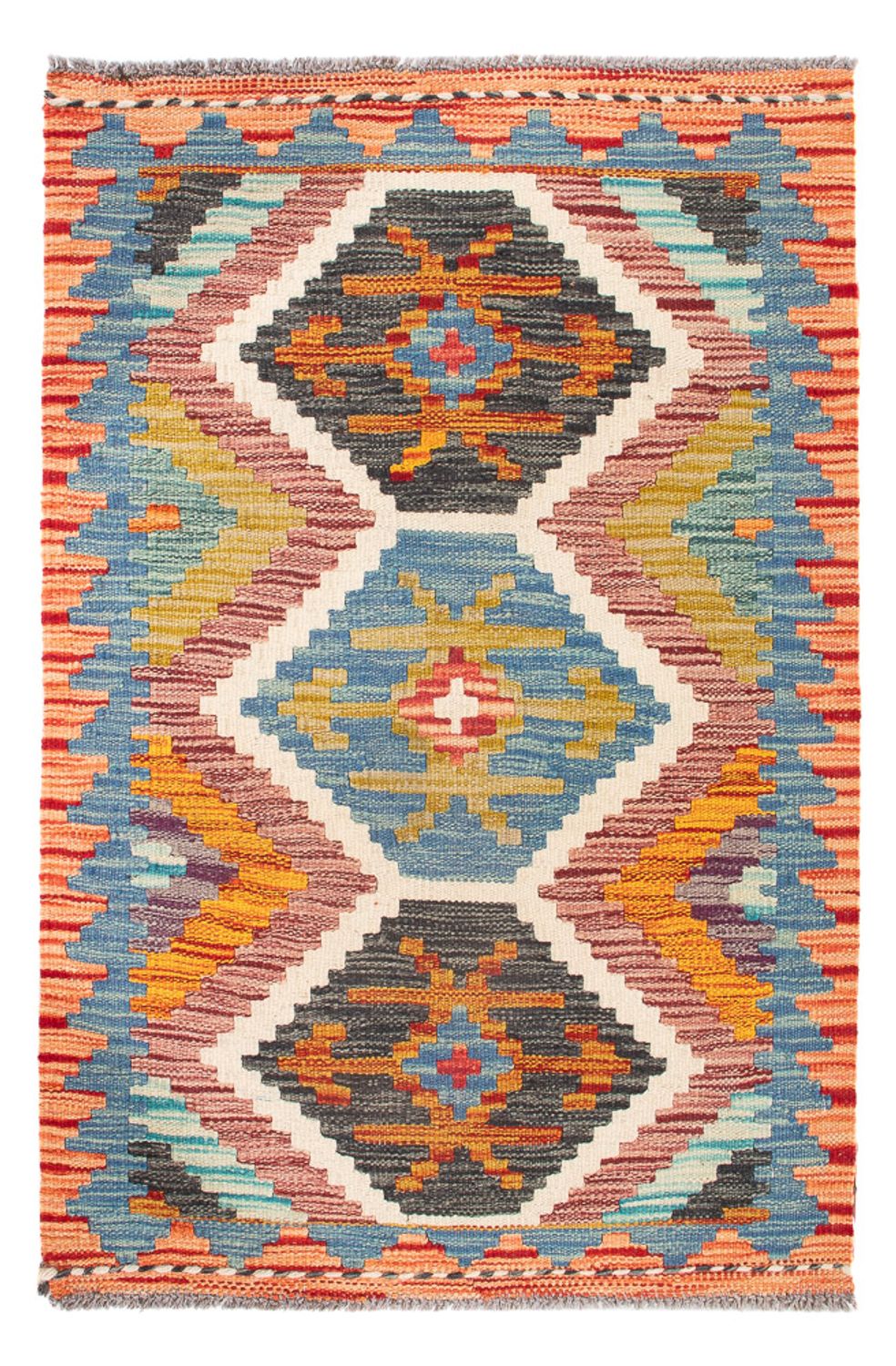 Kelim Carpet - Splash - 92 x 63 cm - flerfärgad