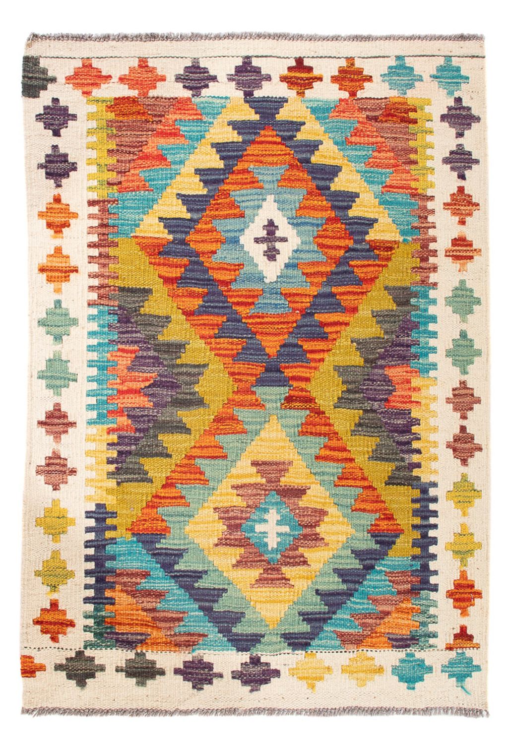 Kelim Carpet - Splash - 84 x 62 cm - flerfärgad