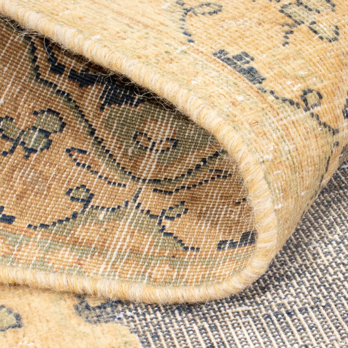 Vintage matta - 225 x 147 cm - ljusblå