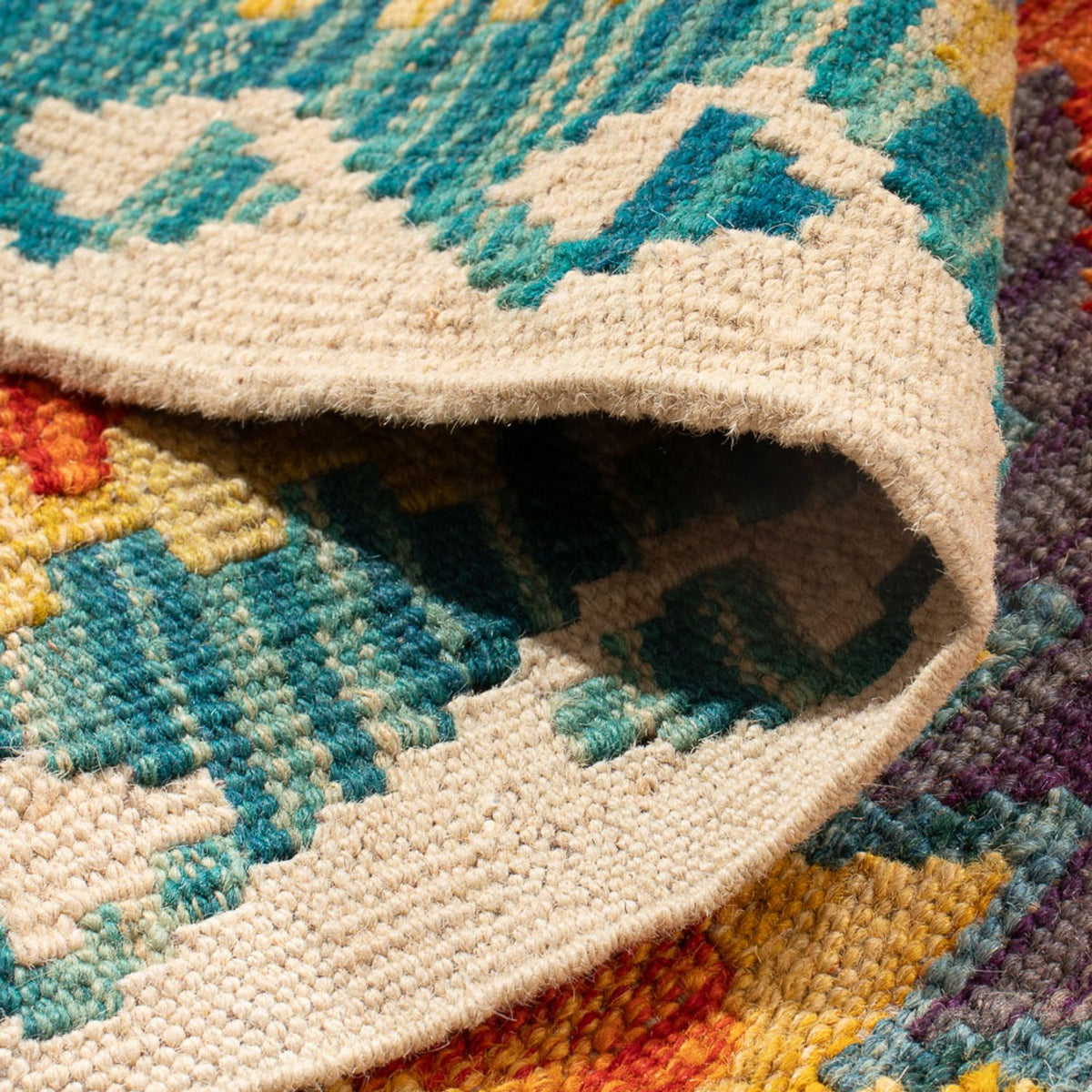 Kelim Carpet - Splash - 155 x 102 cm - flerfärgad