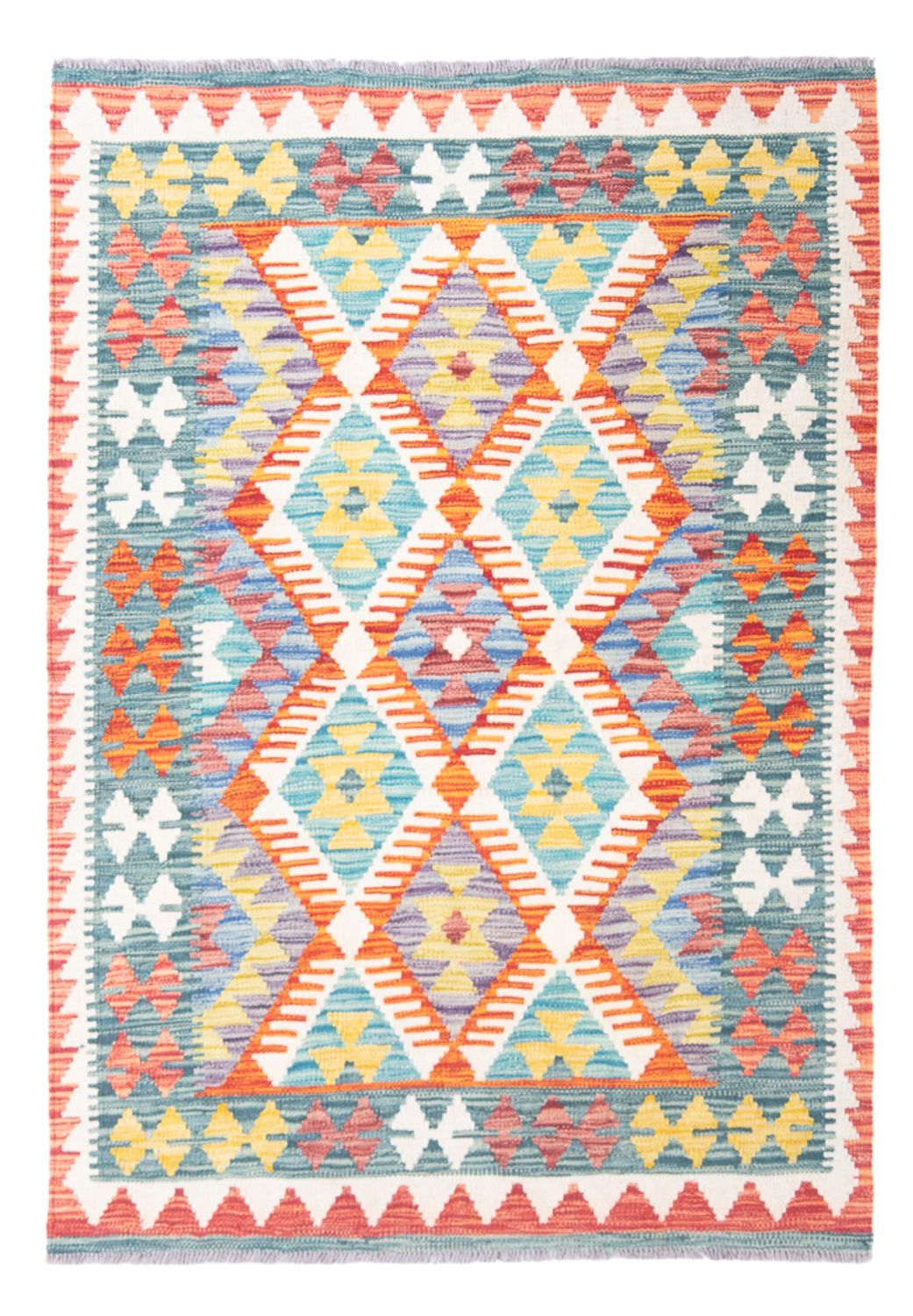 Kelim Carpet - Splash - 150 x 110 cm - flerfärgad