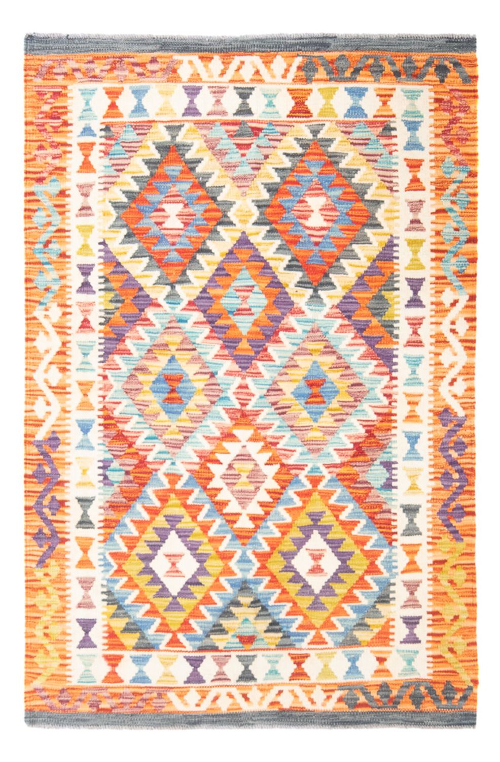 Kelim Carpet - Splash - 151 x 105 cm - flerfärgad