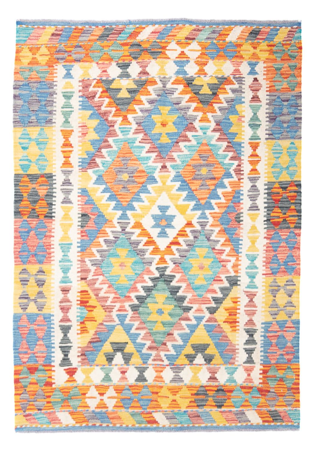 Kelim Carpet - Splash - 145 x 106 cm - flerfärgad