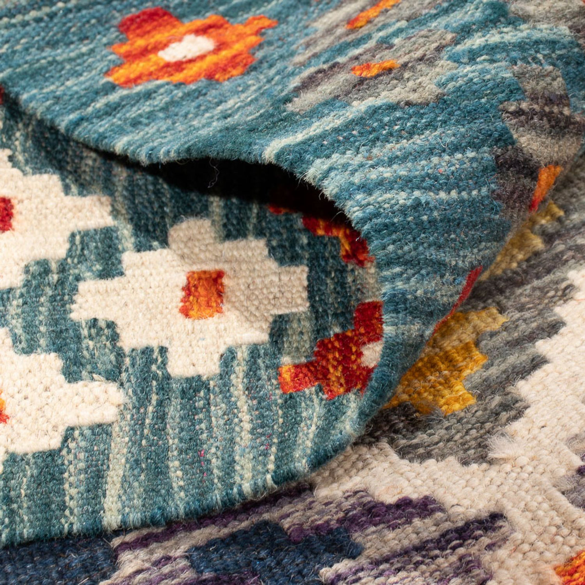 Kelim Carpet - Splash - 152 x 103 cm - flerfärgad