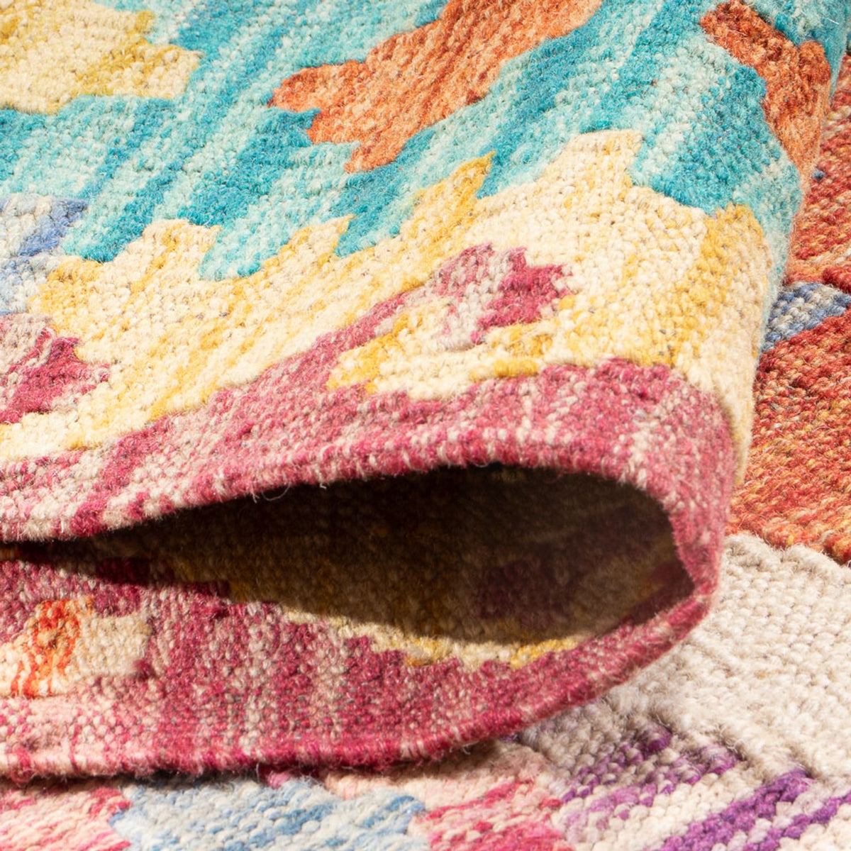 Kelim Carpet - Splash - 298 x 199 cm - flerfärgad