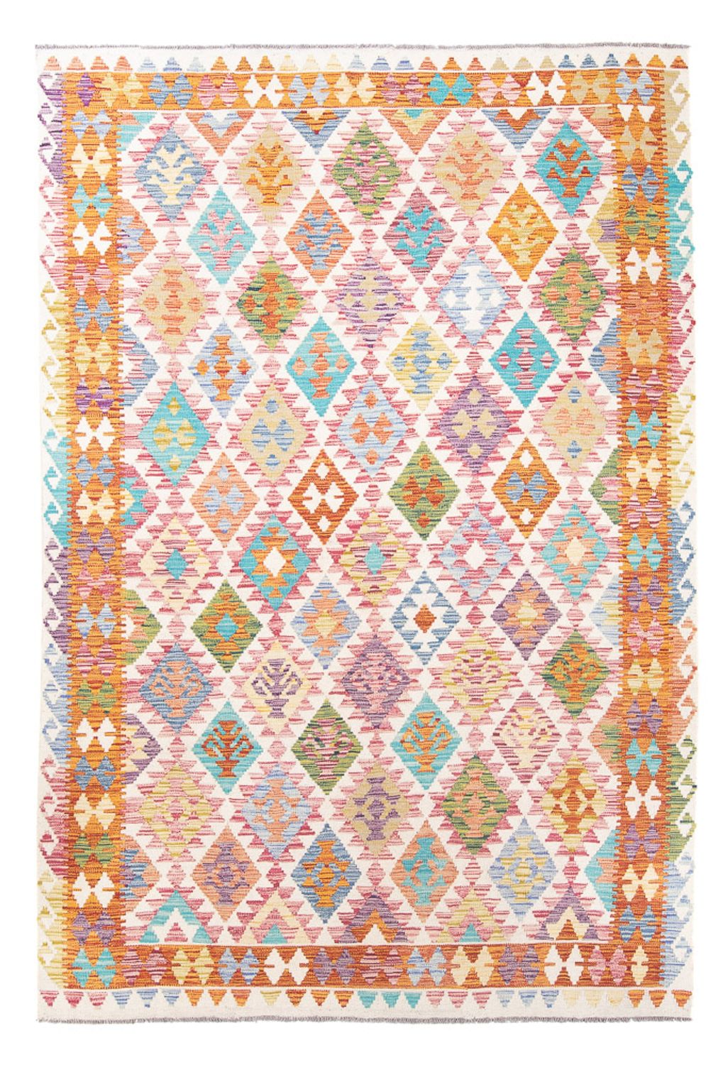 Kelim Carpet - Splash - 291 x 198 cm - flerfärgad