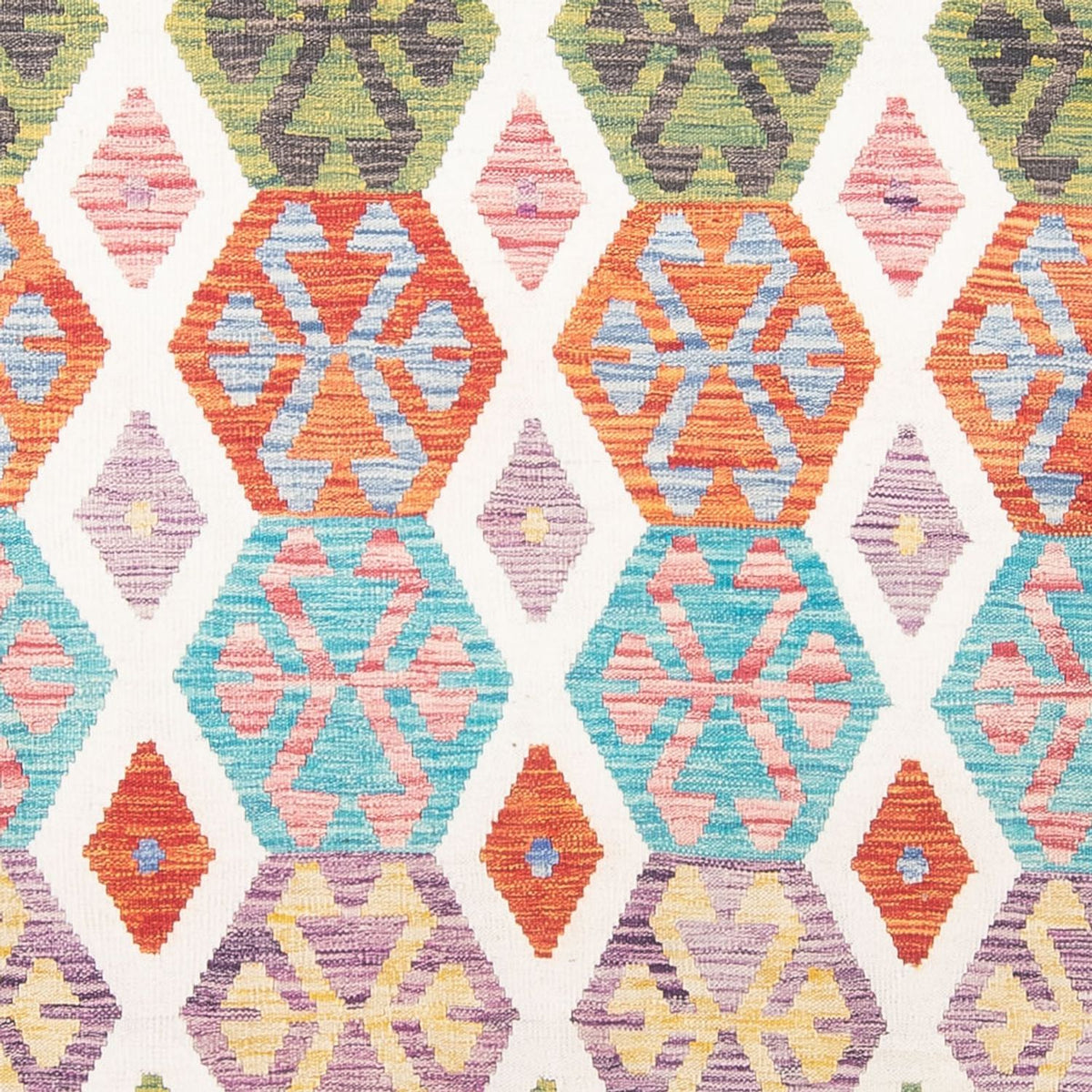 Kelim Carpet - Splash - 305 x 203 cm - flerfärgad