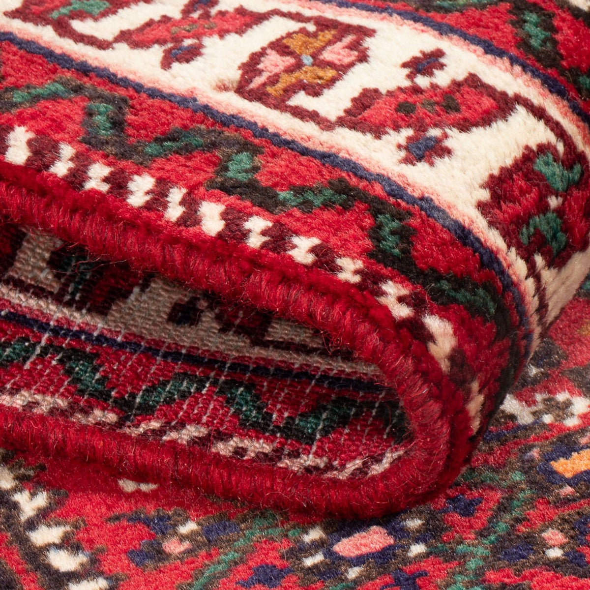 Persisk matta - Nomadic - 122 x 80 cm - mörkröd