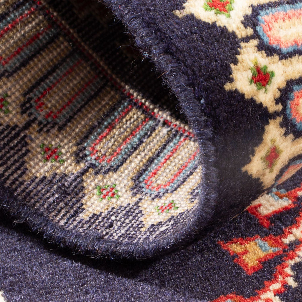 Persiska mattor - Keshan - 128 x 64 cm - mörkblå