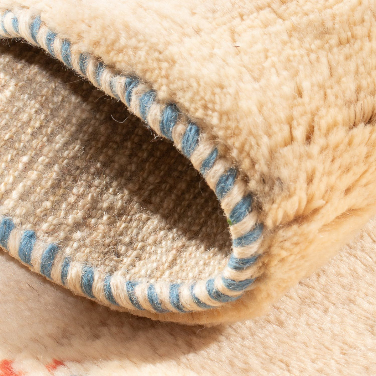 Gabbeh-matta - persisk - 88 x 60 cm - beige