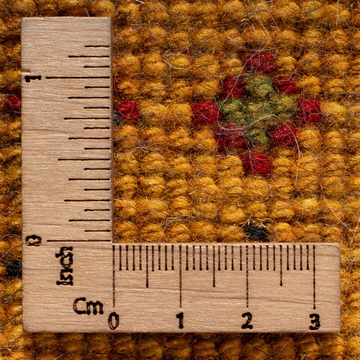 Gabbeh-matta - persisk - 84 x 62 cm - guld