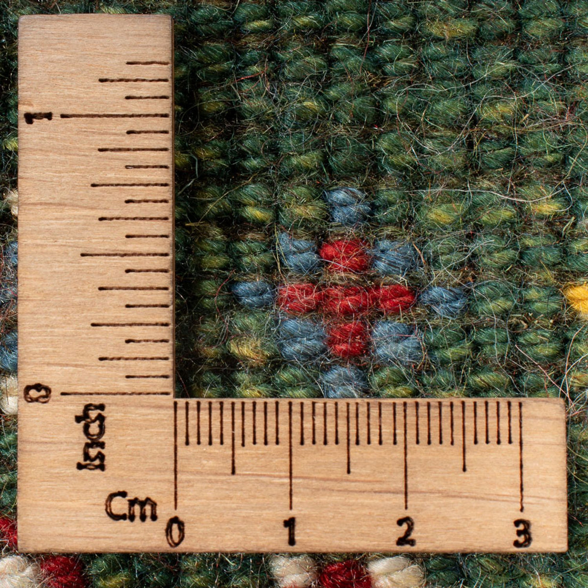 Gabbeh-matta - persisk - 89 x 62 cm - havsgrönt