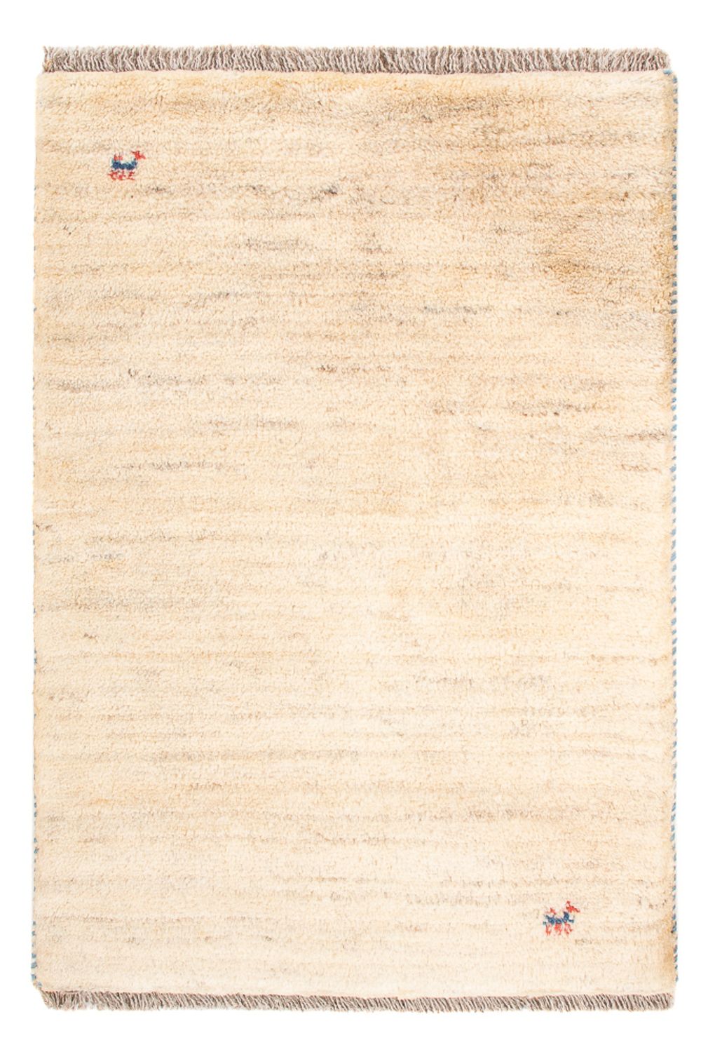 Gabbeh-matta - persisk - 86 x 60 cm - ljusbeige