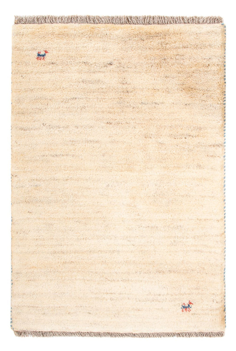 Gabbeh-matta - persisk - 86 x 60 cm - ljusbeige