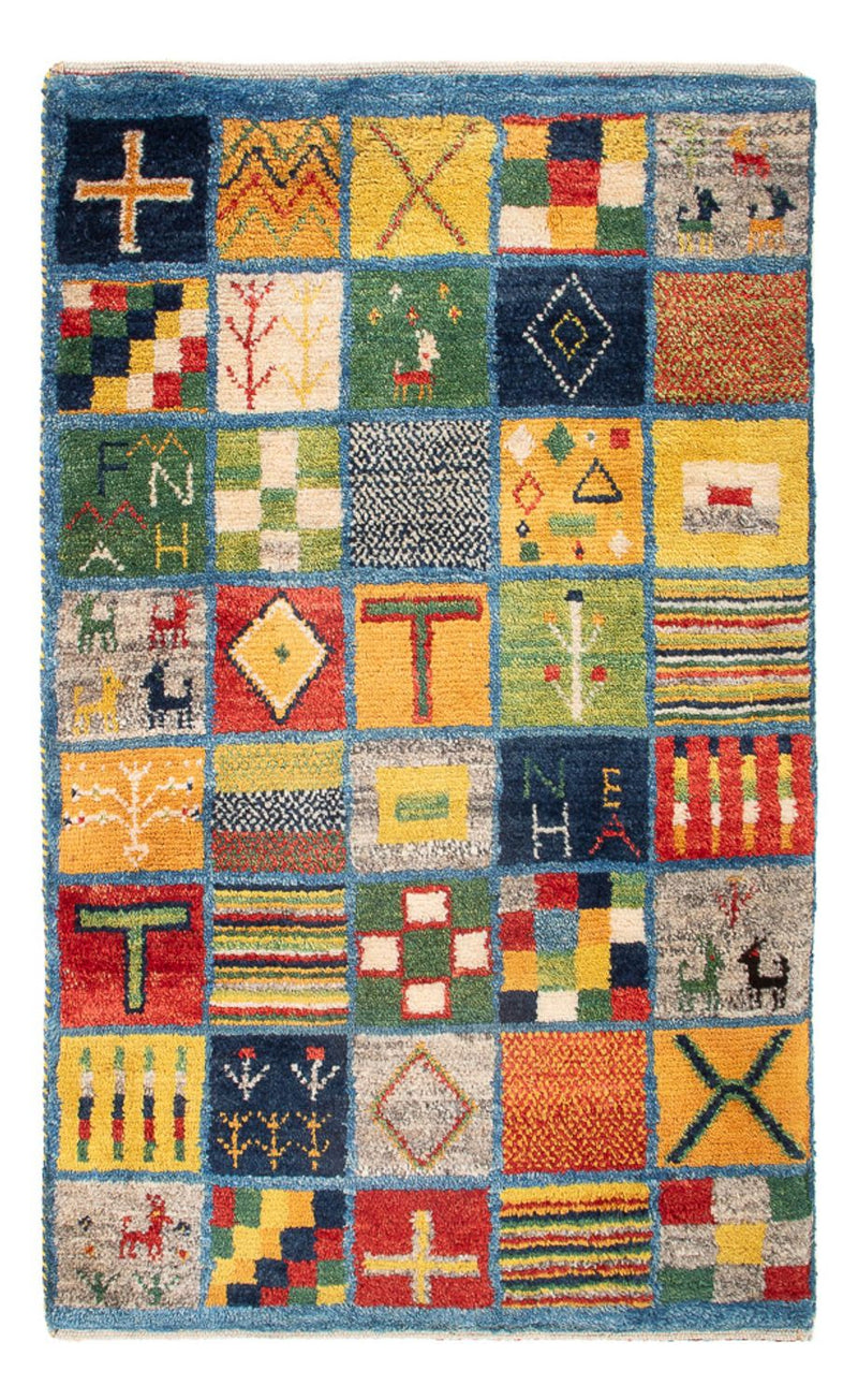 Gabbeh-matta - persisk - 98 x 61 cm - flerfärgad