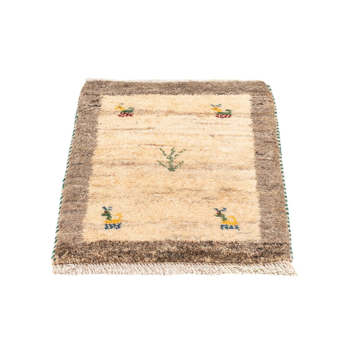 Gabbeh-matta - persisk - 60 x 40 cm - beige
