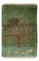 Persisk Gabbeh Mattan 60x40cm - Perserteppich Wollteppich