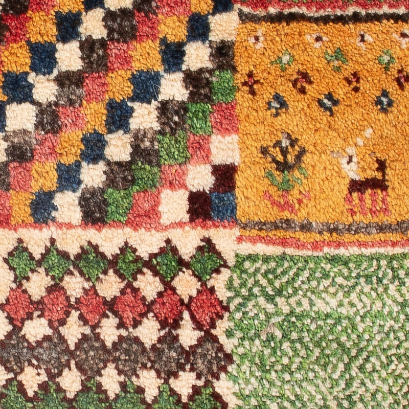 Gabbeh-matta - persisk - 60 x 40 cm - flerfärgad