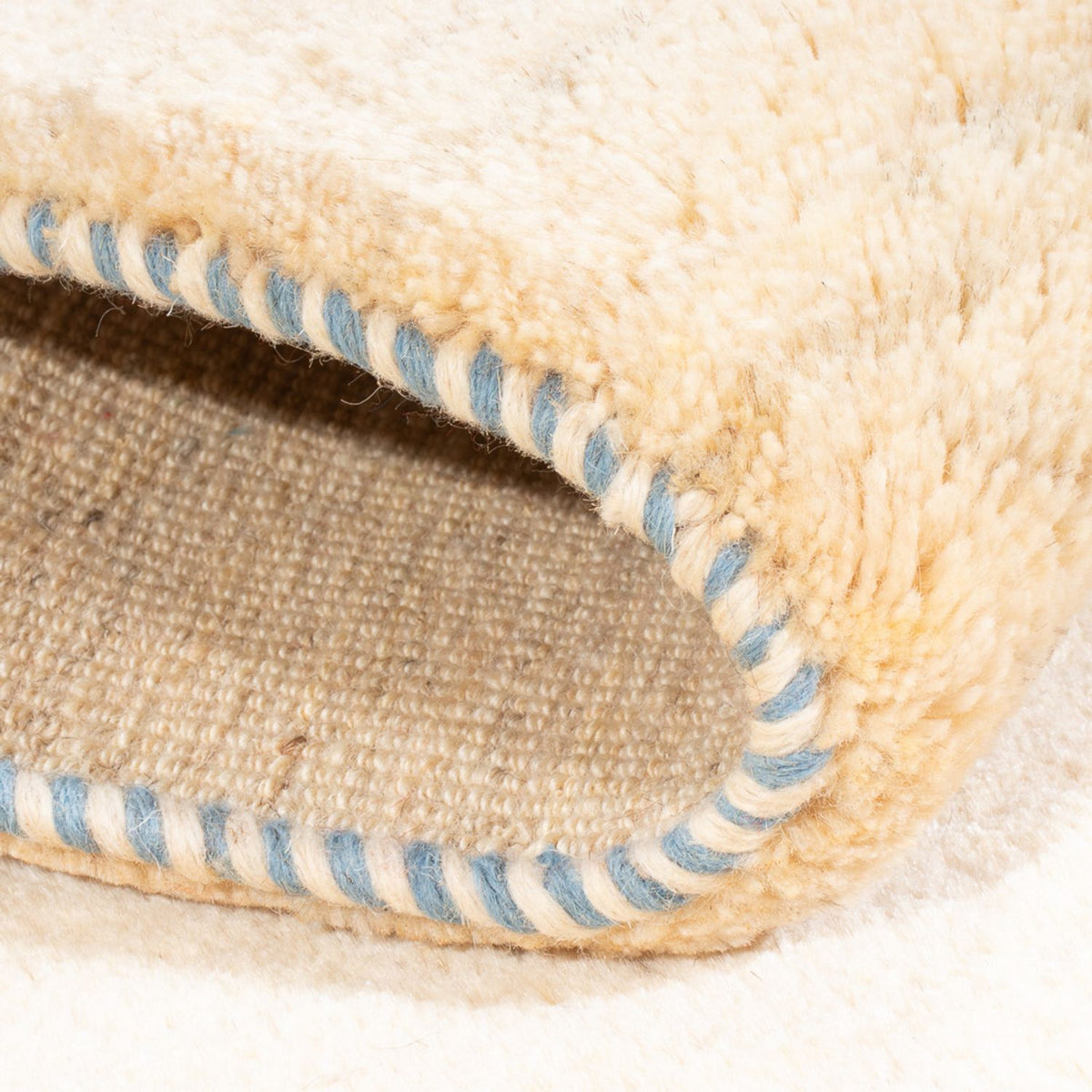 Gabbeh-matta - persisk - 152 x 98 cm - naturvit