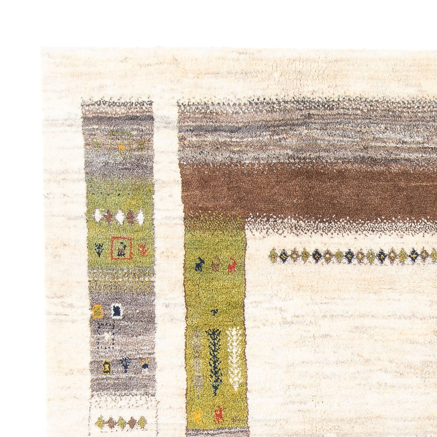 Gabbeh-matta - persisk - 245 x 200 cm - grädde