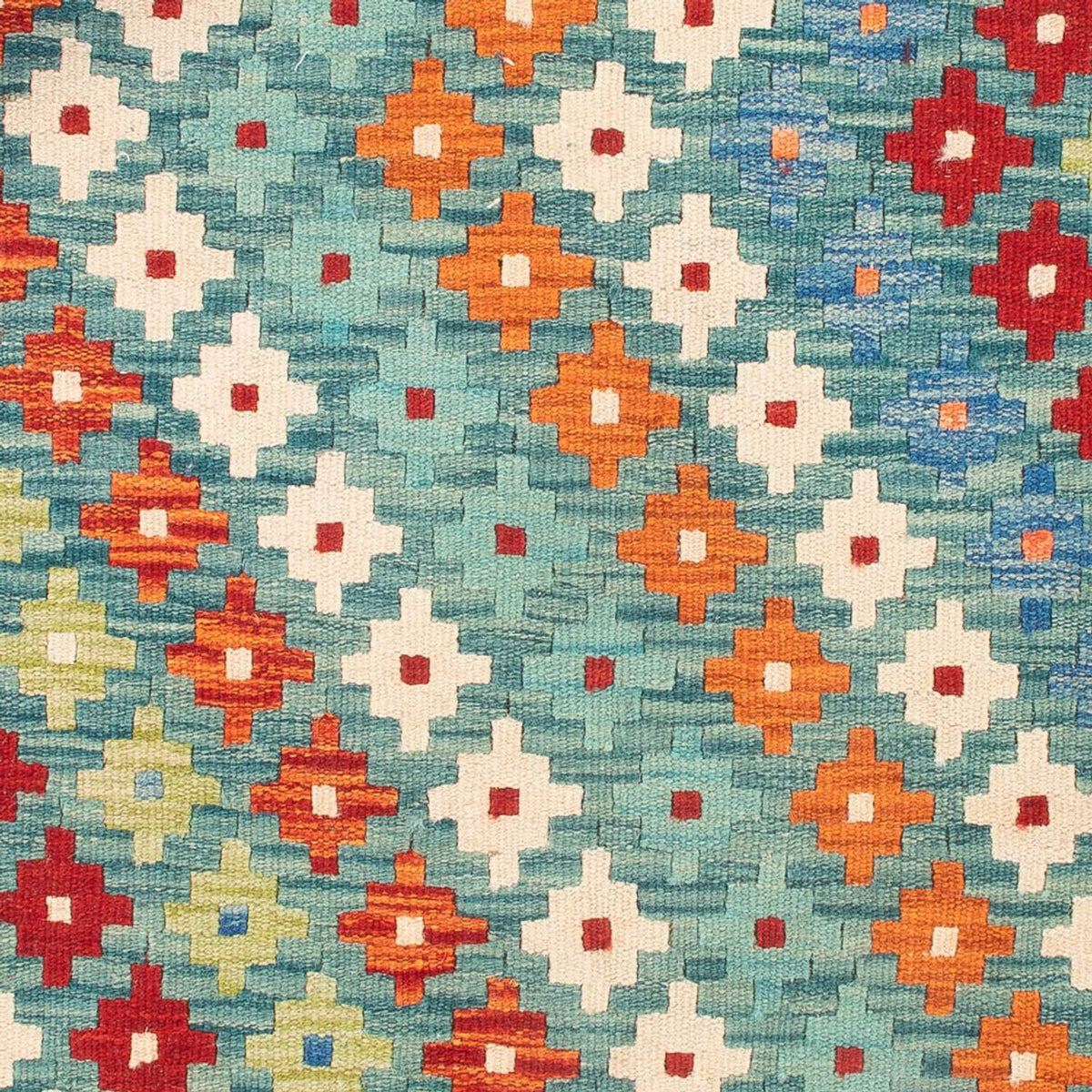Kelim Carpet - Splash kvadrat  - 88 x 90 cm - flerfärgad
