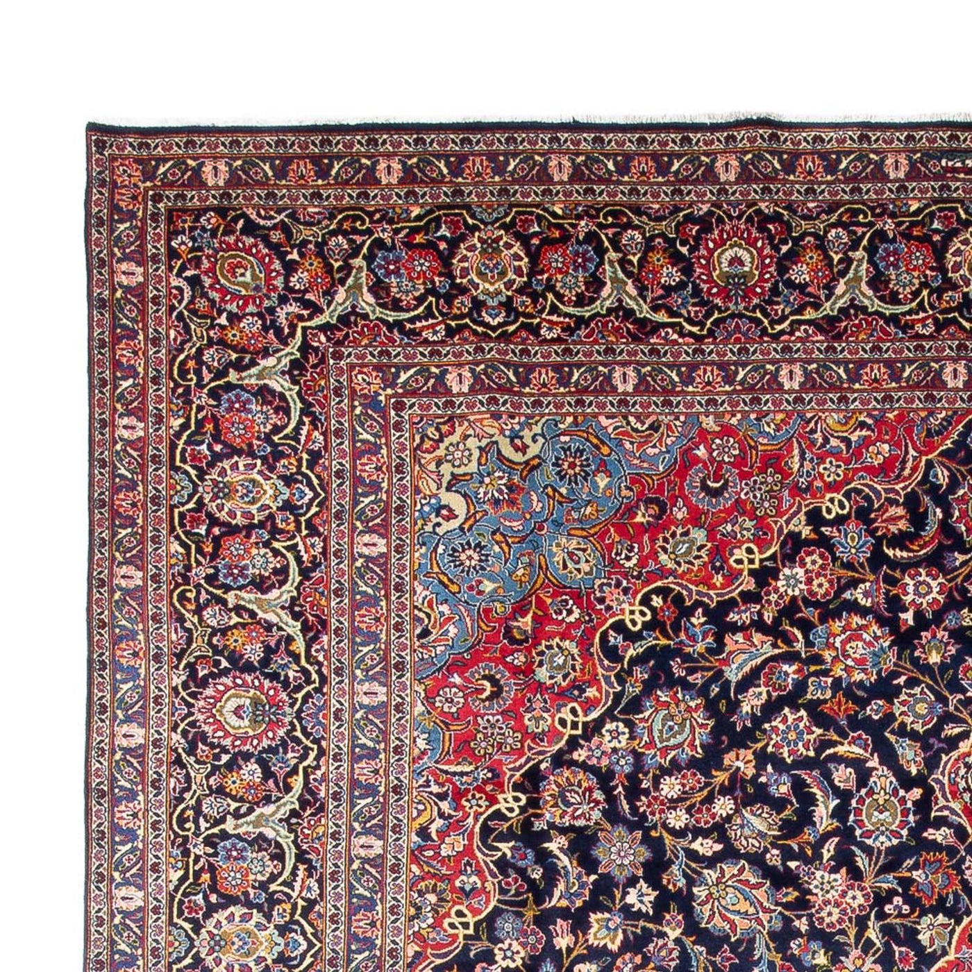 Persiska mattor - Keshan - Antik - 410 x 298 cm - mörkblå