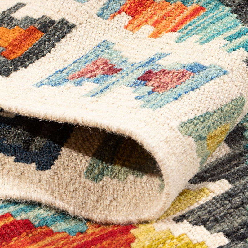 Runner Kelim Carpet - Splash - 281 x 80 cm - flerfärgad