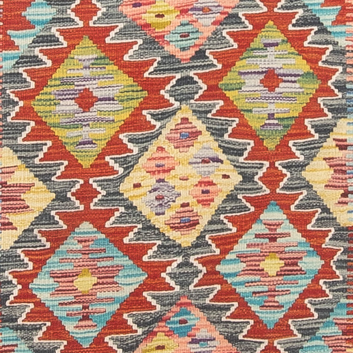 Runner Kelim Carpet - Splash - 286 x 78 cm - flerfärgad