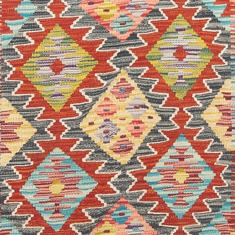 Runner Kelim Carpet - Splash - 286 x 78 cm - flerfärgad