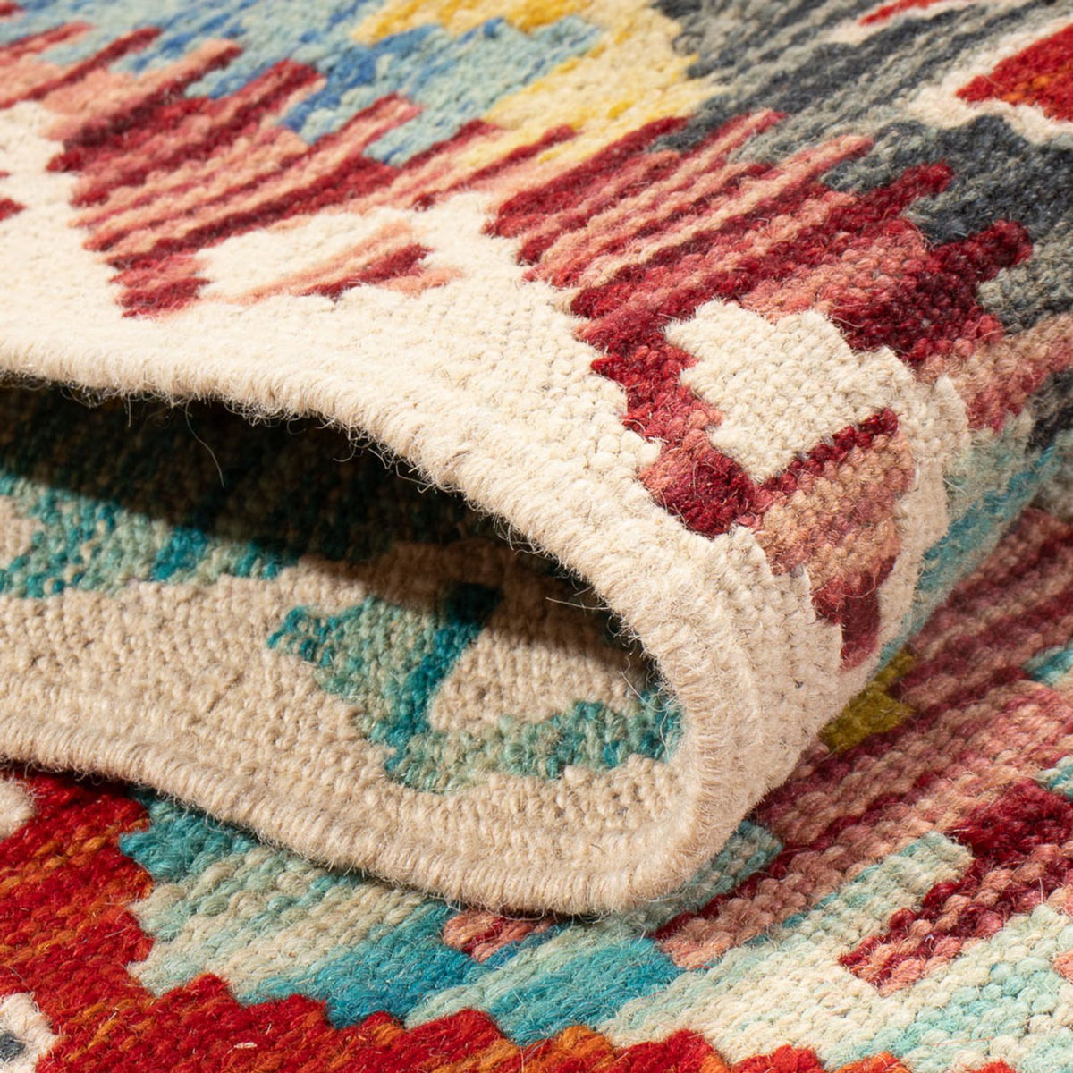 Runner Kelim Carpet - Splash - 286 x 78 cm - flerfärgad