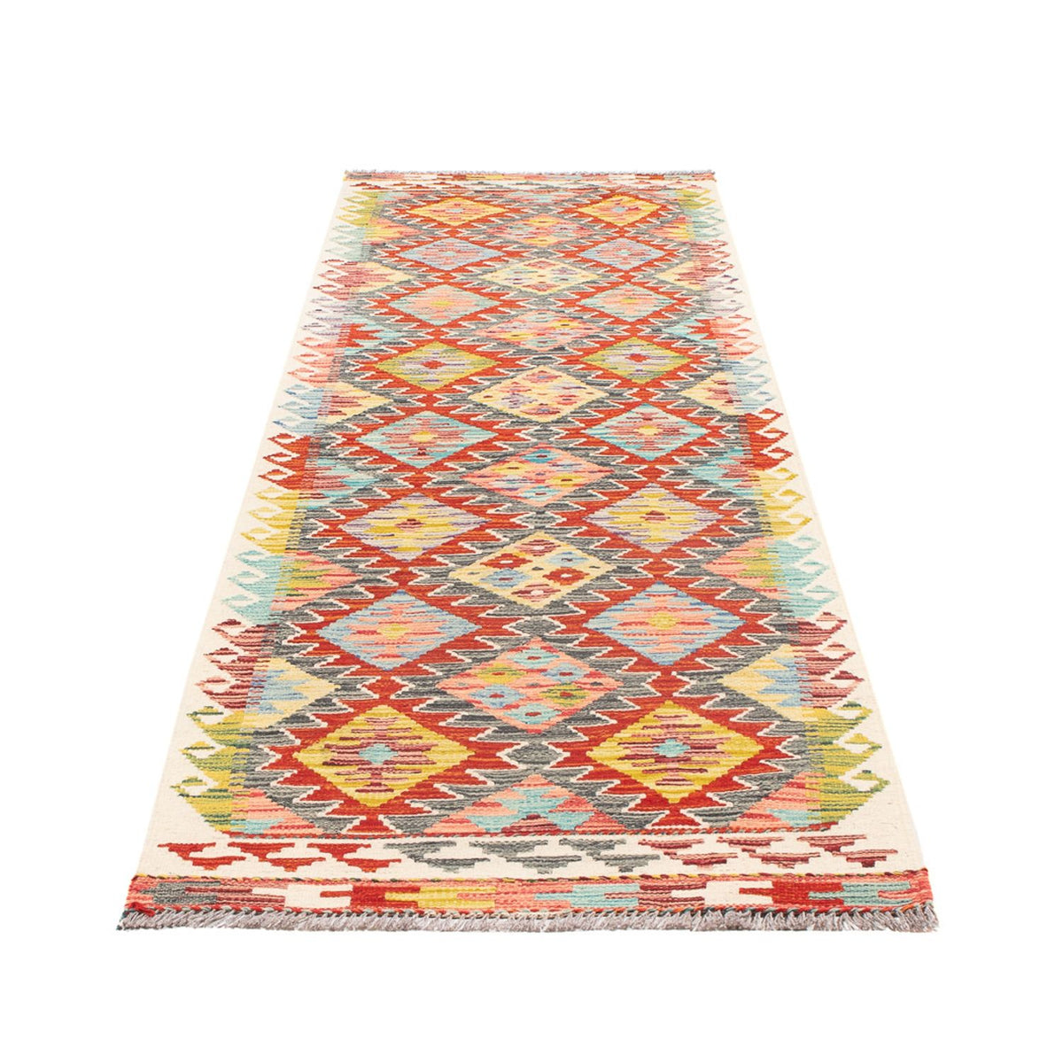 Runner Kelim Carpet - Splash - 286 x 78 cm - flerfärgad