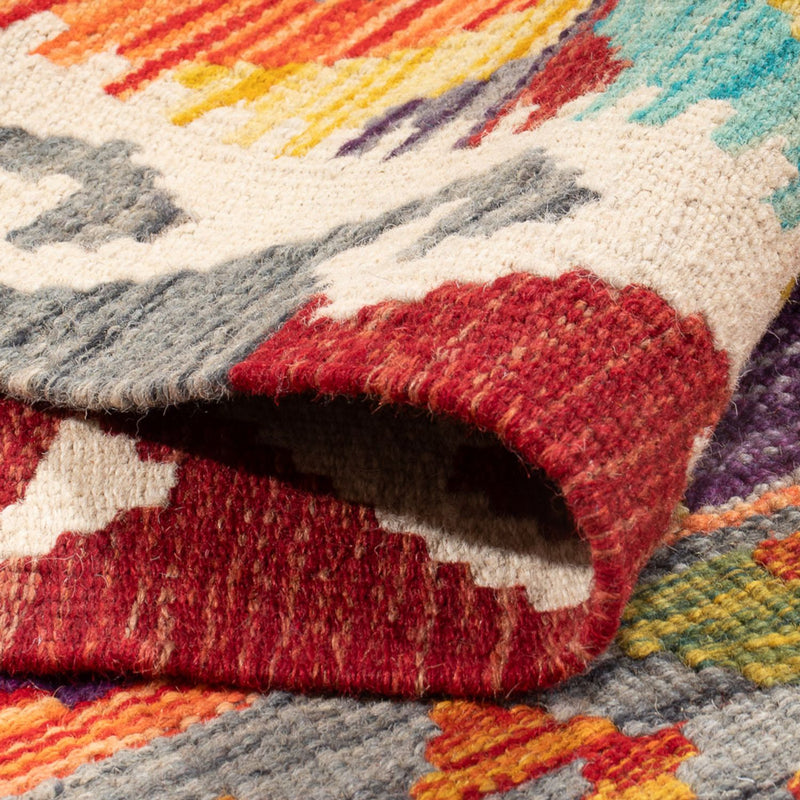 Runner Kelim Carpet - Splash - 294 x 82 cm - flerfärgad