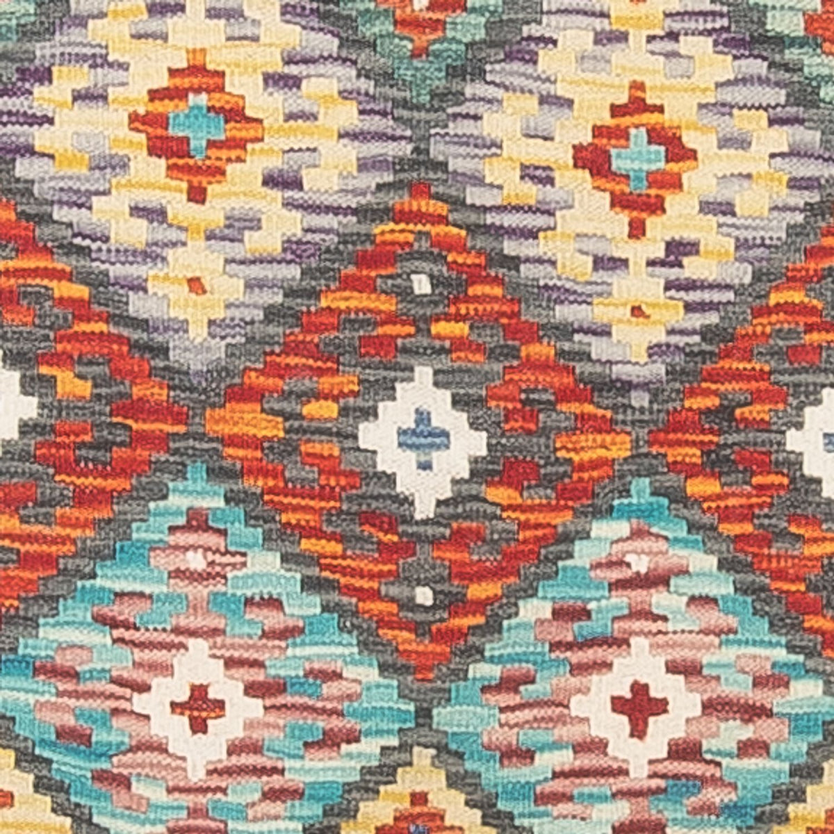 Runner Kelim Carpet - Splash - 255 x 74 cm - flerfärgad