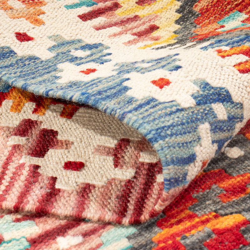 Runner Kelim Carpet - Splash - 255 x 74 cm - flerfärgad