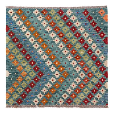 Kelim Carpet - Splash - 90 x 88 cm - flerfärgad
