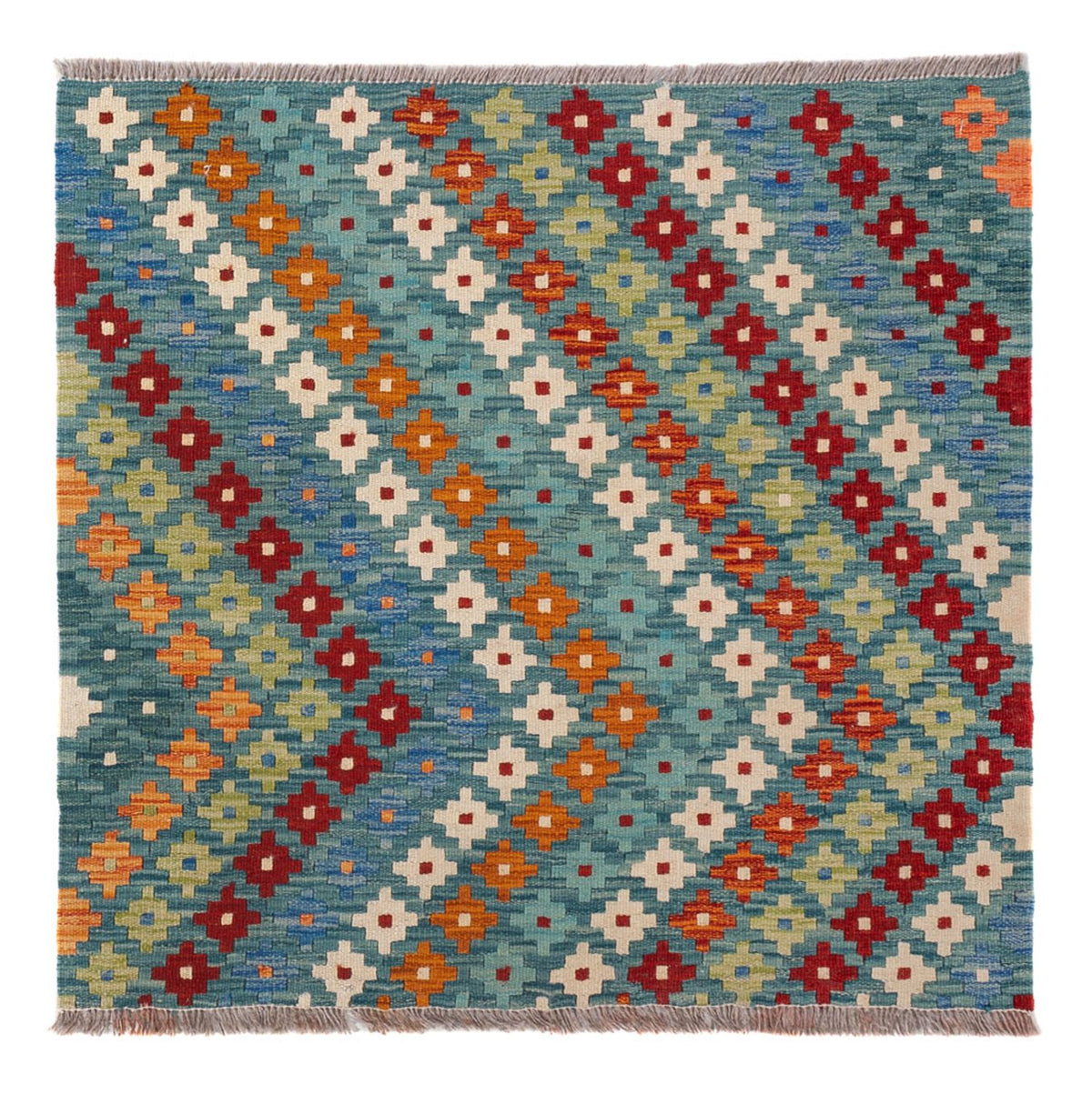 Kelim Carpet - Splash - 90 x 88 cm - flerfärgad