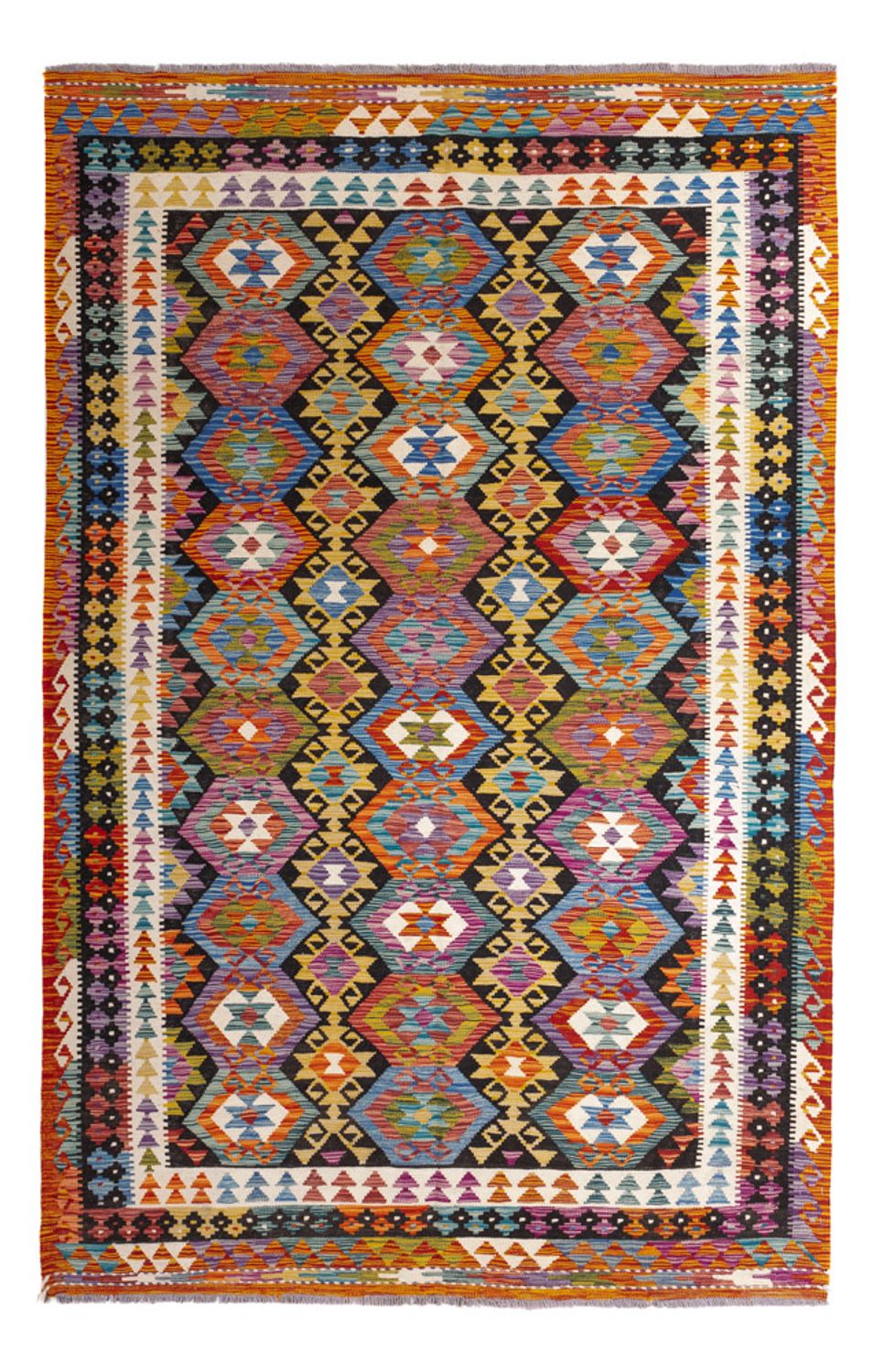 Kelim Carpet - Splash - 250 x 163 cm - flerfärgad