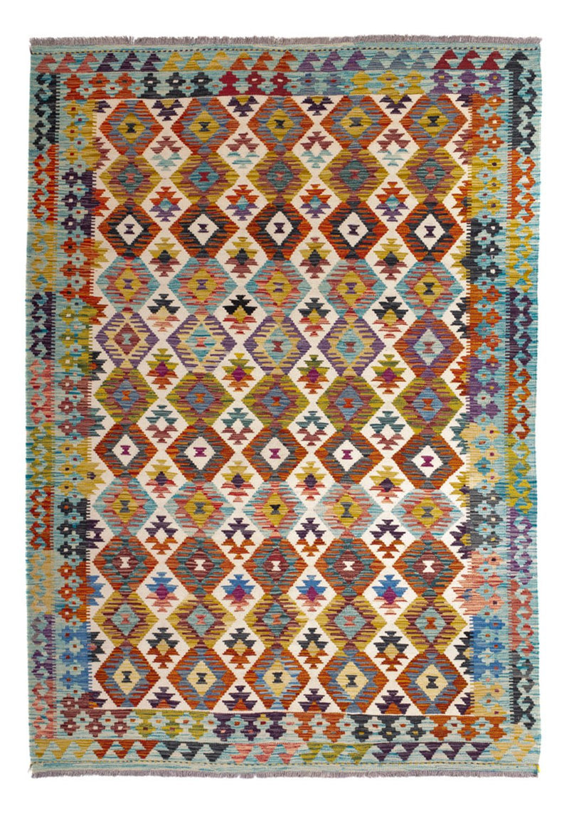 Kelim Carpet - Splash - 243 x 169 cm - flerfärgad
