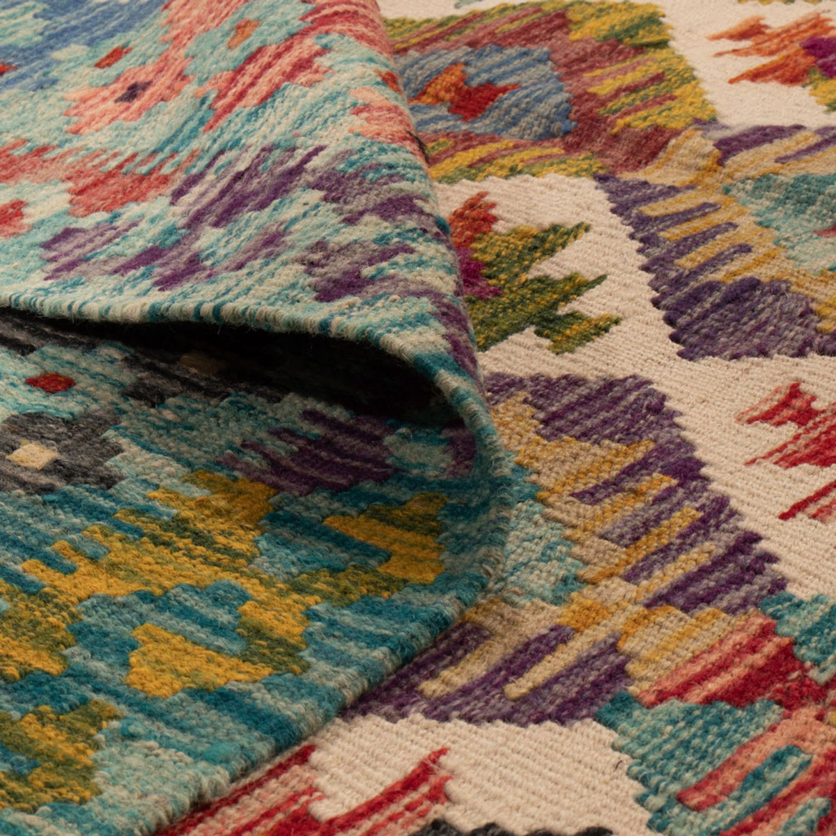 Kelim Carpet - Splash - 243 x 169 cm - flerfärgad