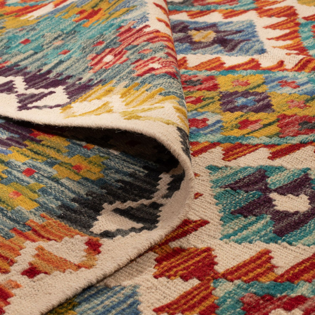 Kelim Carpet - Splash - 245 x 172 cm - flerfärgad