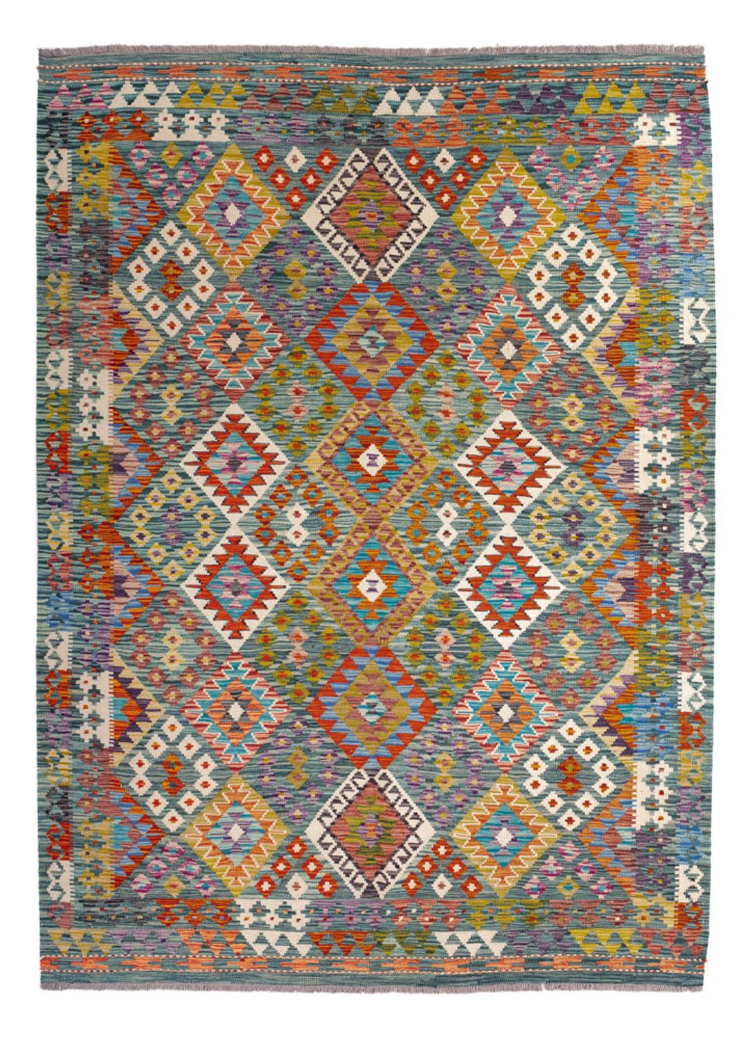 Kelim Carpet - Splash - 248 x 183 cm - flerfärgad